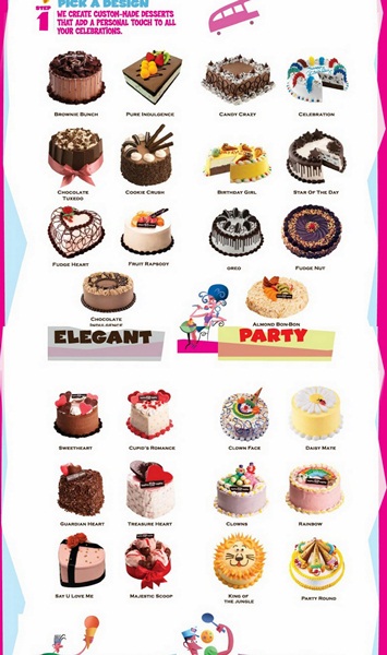 Baskin robbin cake price malaysia The holiday season has arrived and Baskin-Robbins, the world's largest chain of ice cream specialty shops, is offering a lineup of festive ice cream cakes and treats to bring holiday cheer.